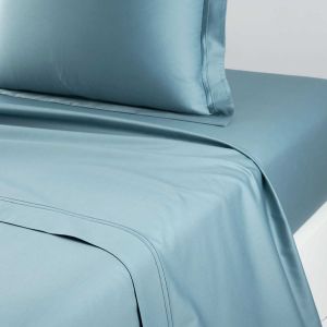 Triomphe Fjord Flat Sheet Full/Queen by Yves Delorme