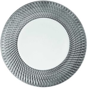 Twist Platinum Dinner Plate by Bernardaud