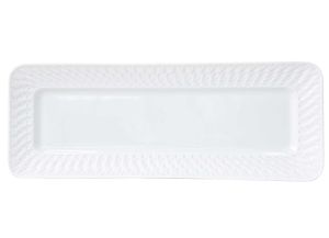 Twist White Rectangular Platter by Bernardaud