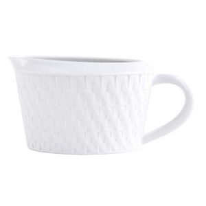 Twist White Sauce Boat by Bernardaud