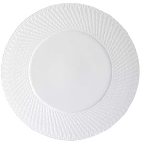 Twist White Service Plate by Bernardaud