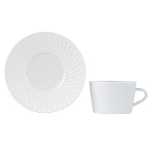 Twist White Tea Saucer Only by Bernardaud