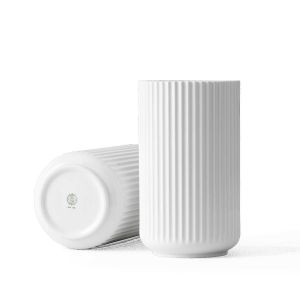 Vase White Porcelain 9.8in by Lyngby Porcelain
