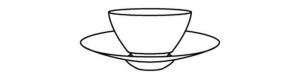 Velvet #202 Medium Bowl W/ Saucer #205, Tea/Soups/Sauces 200ml by Hering Berlin