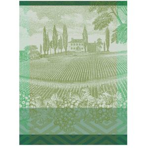 Vignoble - Green Tea Towel by Le Jacquard Francais