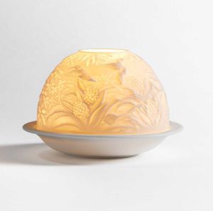 Votivelight With LED Hummingbirds by Bernardaud