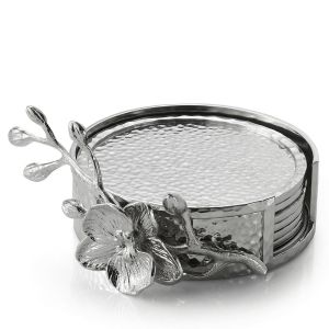 White Orchid Drink Coaster Set Of 6 by Michael Aram