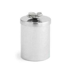 White Orchid Round Container by Michael Aram