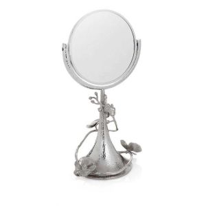 White Orchid Vanity Mirror by Michael Aram