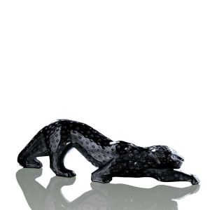Zeila Panther Large Sculpture Black by Lalique