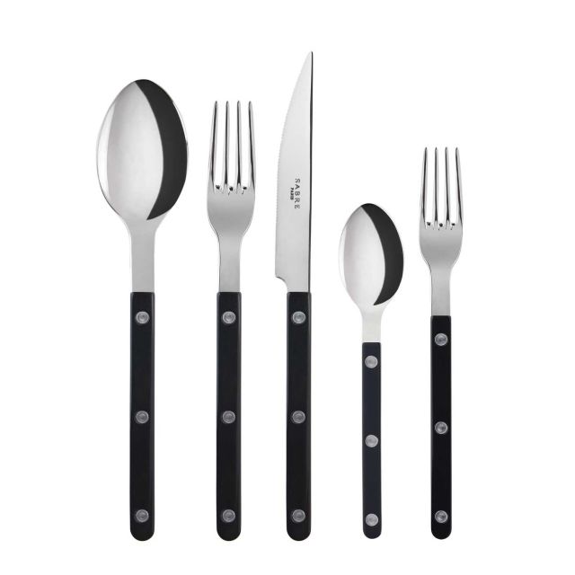 Sabre Bistrot Black 5 pc place setting BO-NO-5