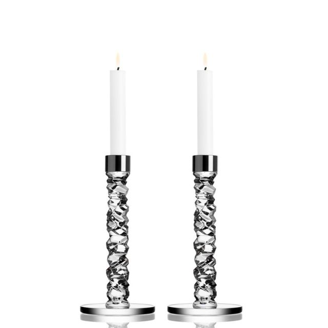 ORREFORS Carat Candlesticks  