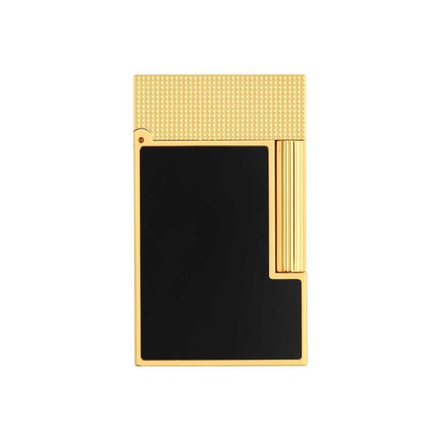 Dupont Ligne 2 Lighter Gold Micro Diamond And Matte Black C16601