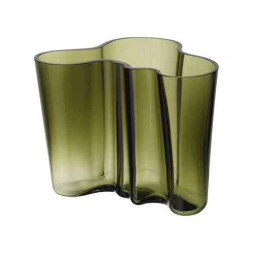 Iittala Aalto Vase 160mm 6.3&quot Moss Green 1051429