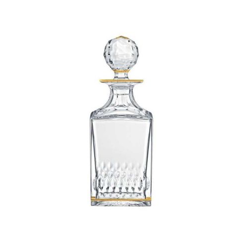Saint Louis APOLLO GOLD RIM SQUARE WHISKY DECANTER 30120000