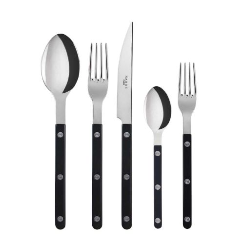 Sabre Bistrot Black 5 pc place setting BO-NO-5