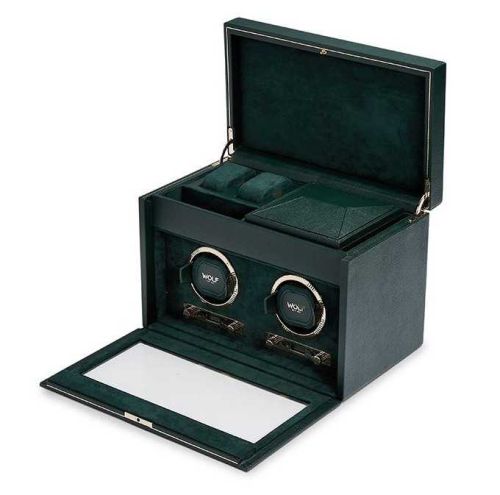 Wolf British Racing   British Racing Double Watch Winder - Green 792241