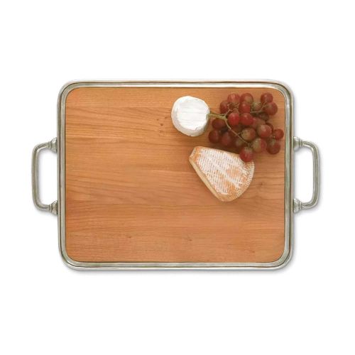 Match  Cheese Tray W/Handles, Cherry Wood, Lg. M1131.3