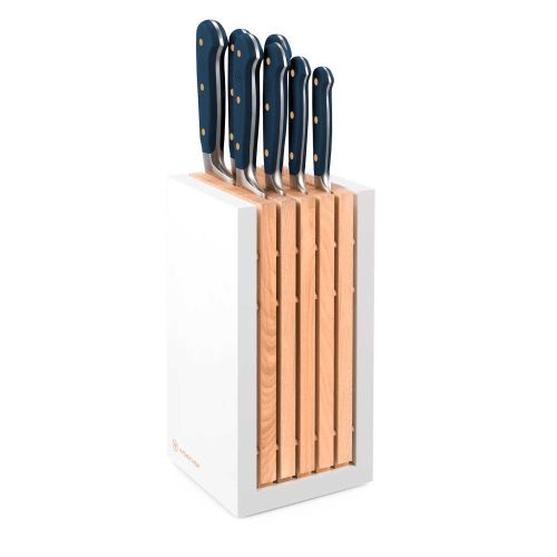 Wusthof Trident Classic Wild Blueberry 8 Pcs Designer White Knife Block Set 1091770716