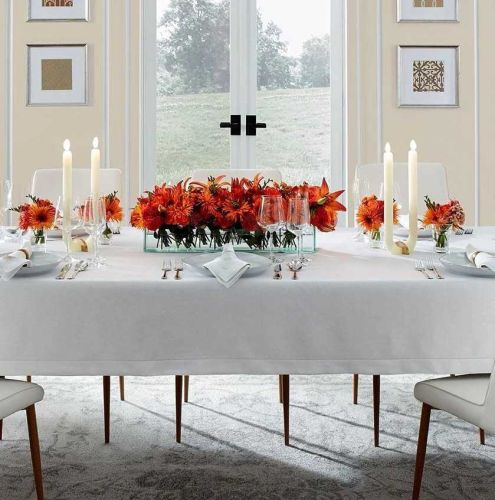 Sferra Classico White Table Linens