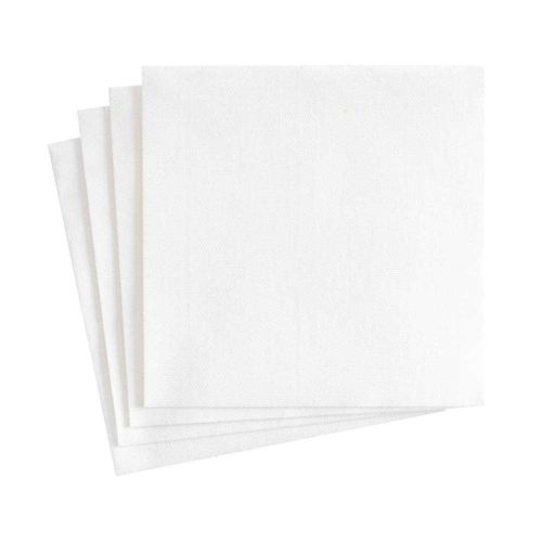 Caspari Cocktail Napkin White Paper Linen 15/Pk 100CG