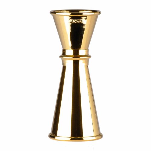 Japanese Bar Tools Collared Jigger Small Gold 03301041G