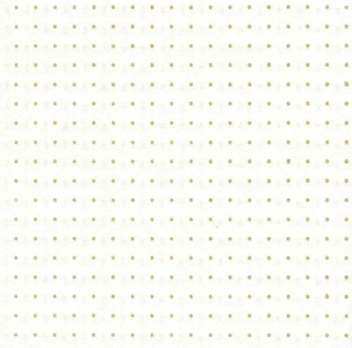 Francoise Paviot Dinner Napkins Cosmos White and Gold Dots 31257