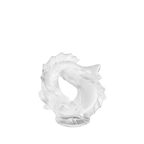 Lalique Double Fish Sculpture Small Clear 10672800