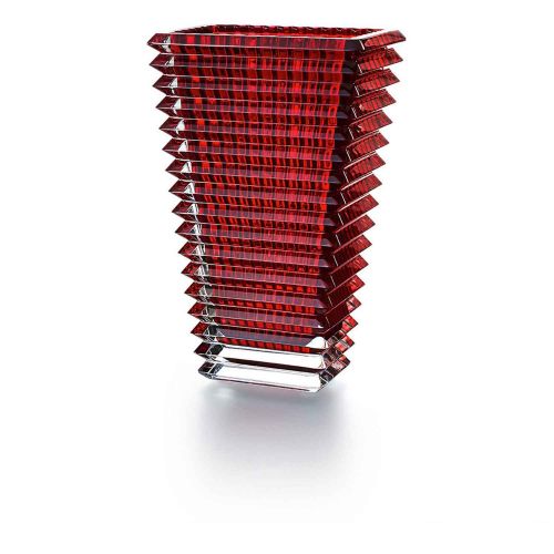 Baccarat Eye Vase Red Rectangular, Large 2802302