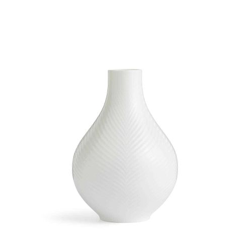 Wedgwood White Folia Bulb Vase 9&quot  40032149