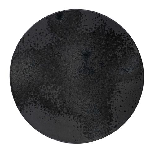KH Wurtz Glaze E Black Large Flat Plate (#6) KHW-6-E