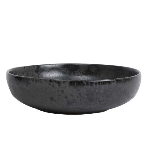KH Wurtz Glaze E Black Large Shallow Bowl (#13) KHW-13-E
