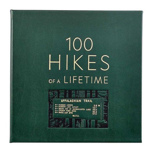 Graphic Image Green Bonded Leather 100 Hikes Of A Lifetime BSSHIKEBNDGRN