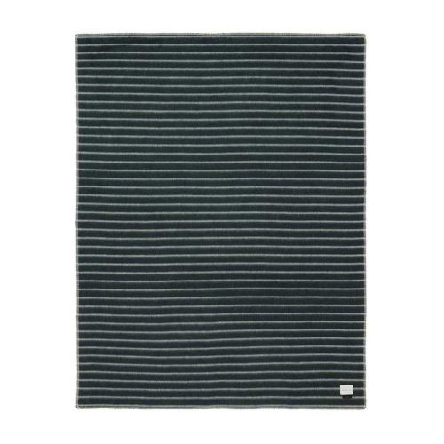 Blacksaw Heirloom Alpaca Lee Heirloom Blanket Darkest Spruce / Onsen Stripe  BLK74-02