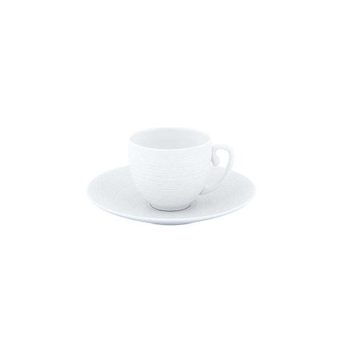 JL Coquet Hemisphere Satin White Coffee Cup HEM3015BS0000