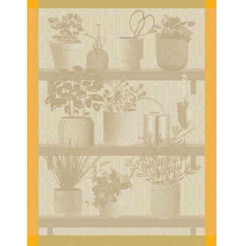 Le Jacquard Francais Herbes Fraiches - Beige Tea Towel 24&quot X 31&quot 30437