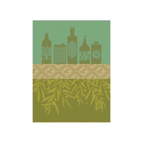 Le Jacquard Francais Huiles Provencales - Green Tea Towel 24&quot X 31&quot 30414