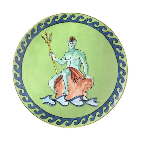 Richard Ginori Il Viaggio Di Nettuno Moss Green Plate  020RG00-FPT000-0330-G00130200