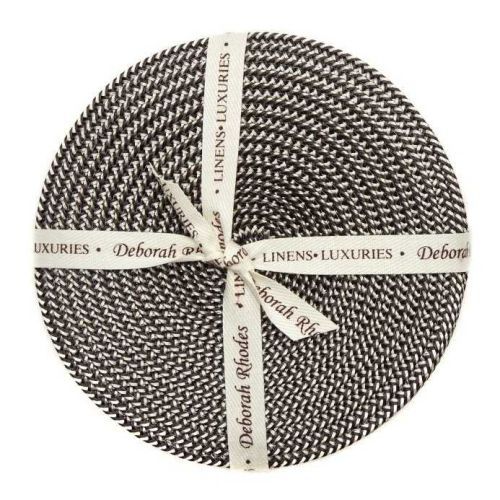 Deborah Rhodes INDO 2-TONE Coasters Set/4 Espresso/Sand H17-7904-ESAN