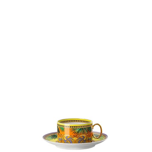 Versace Jungle Animalier Yellow Tea Cup & Saucer 19335-403715-14640