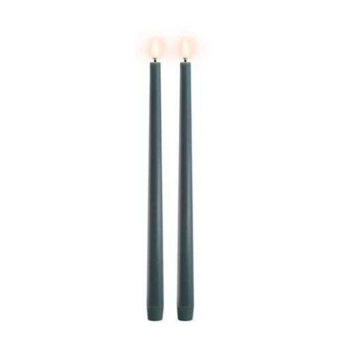 Uyuni Led Slim Taper Candle Pine Green 2-Pack UL-TA-PG02332-2