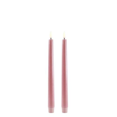 Uyuni LED Taper Candle Dusty Rose 2-Pack UL-TA-DR02325-2