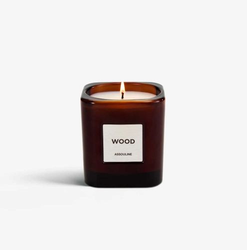 Assouline Library Candle Wood 