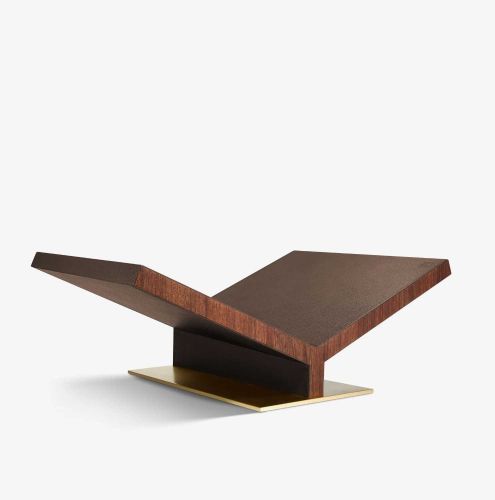 Assouline Library Collection COLLECTOR ULTIMATE BOOKSTAND - DARK BROWN PEBBLED LEATHER 882664011543