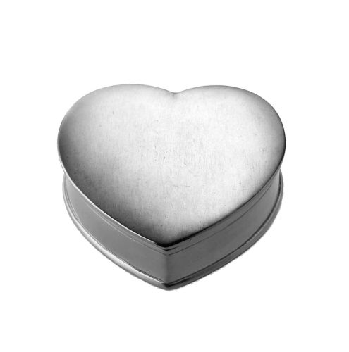 Match  Lidded Heart Box w/ Red Leather Insert M1412.10