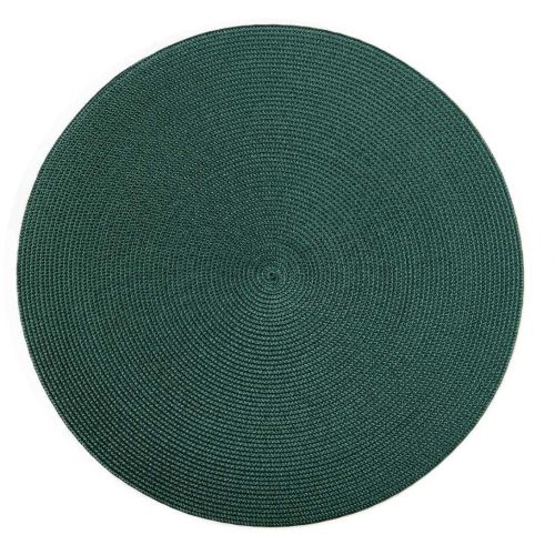 Deborah Rhodes Linen Lurex Round Placemat Hunter H17-6566-HUNT
