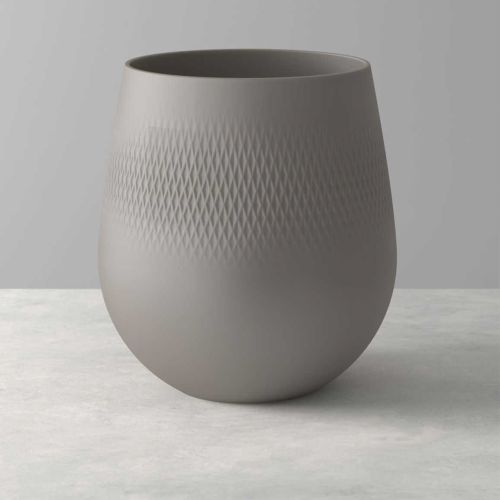 Villeroy & Boch Manufacture Collier Taupe Vase Large Carre 1016875512
