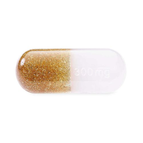 Jonathan Adler  Medium Acrylic Pill Gold 33142
