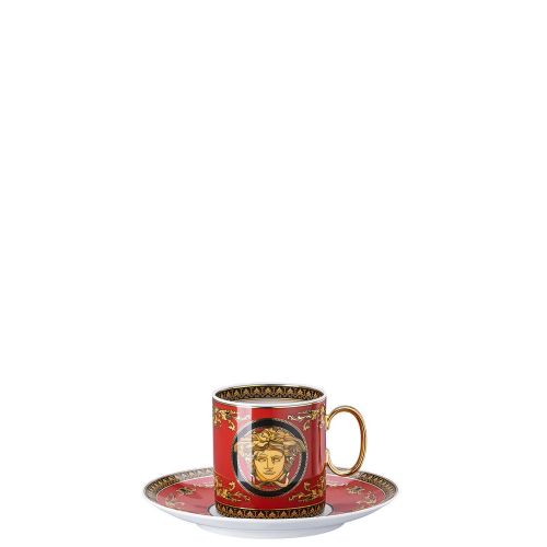 Versace Medusa Red Modern Tea Cup & Saucer 19335-409605-14640