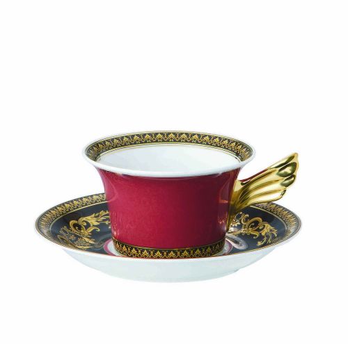 Versace Medusa Red Tea Cup & Saucer 19300-409605-14640